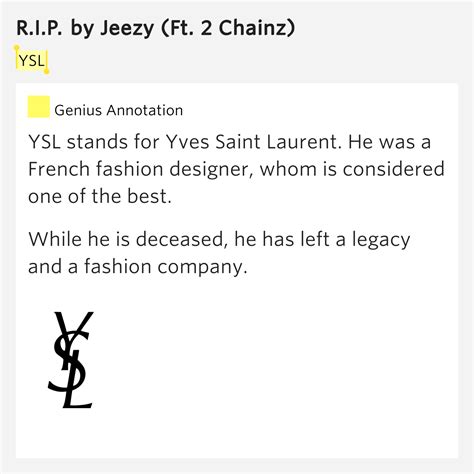 ysl name meaning|what is ysl stand for.